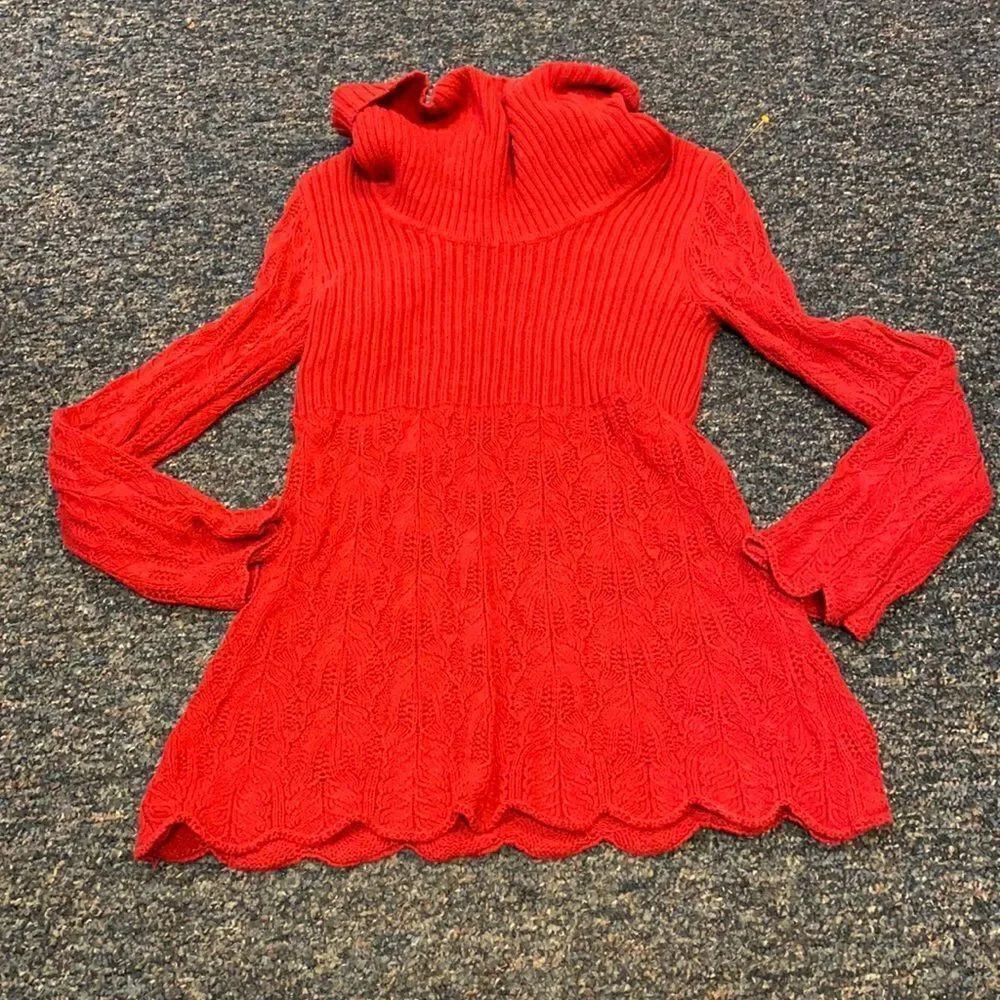 Style & Co Red Empire Waist Sweater sz. M petite